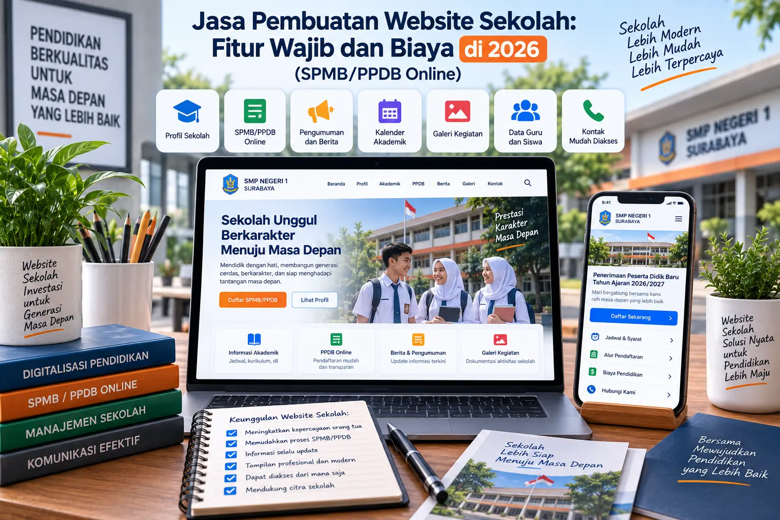 Jasa Pembuatan Website Sekolah: Fitur Wajib dan Biaya di 2026 (SPMB/PPDB Online)
