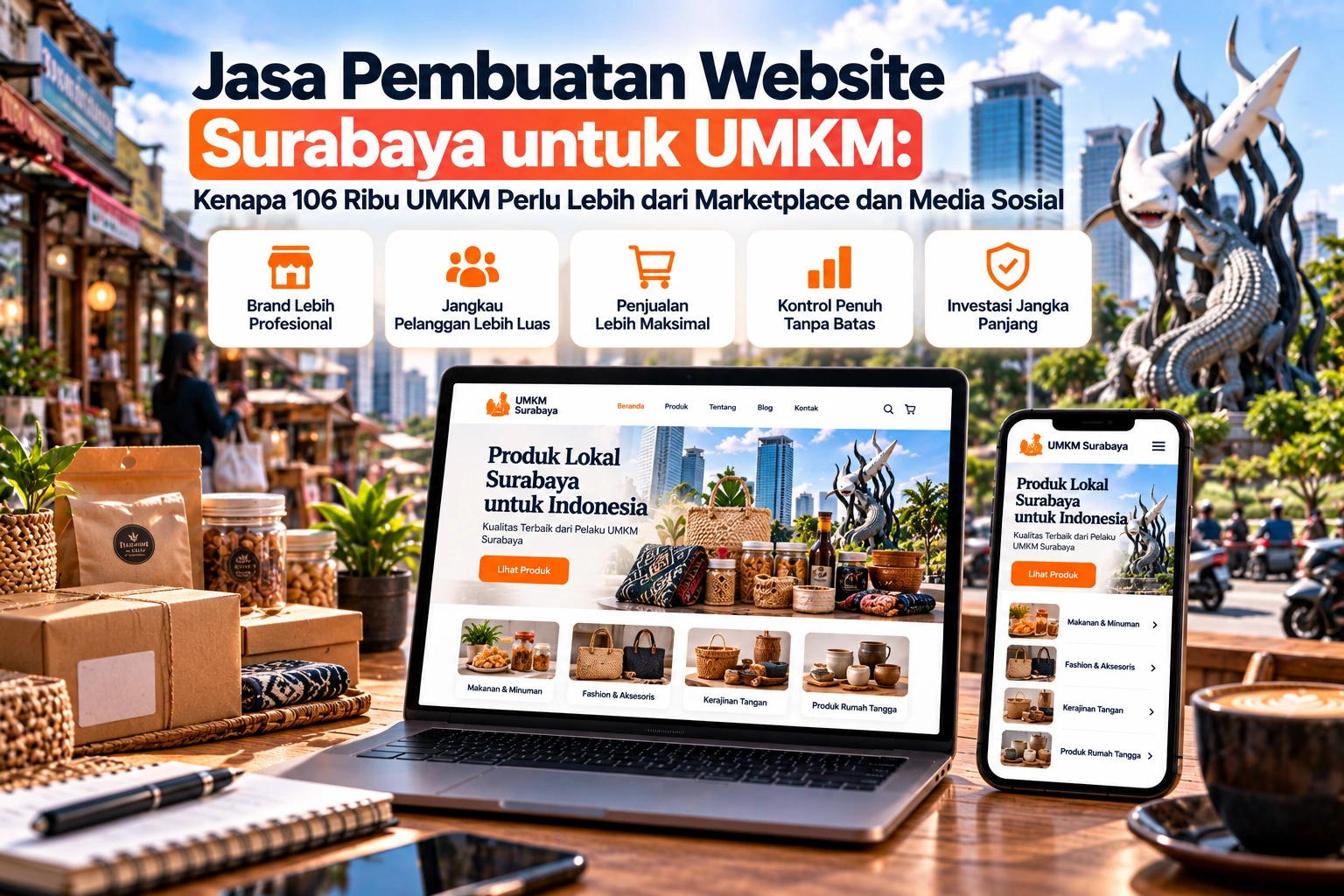 Jasa Pembuatan Website Surabaya untuk UMKM: Kenapa 106 Ribu UMKM Perlu Lebih dari Marketplace dan Media Sosial