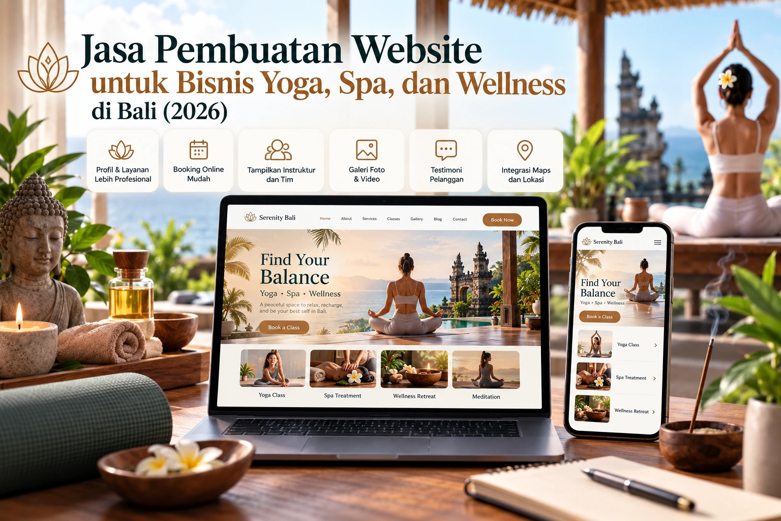 Jasa Pembuatan Website untuk Bisnis Yoga, Spa, dan Wellness di Bali (2026)