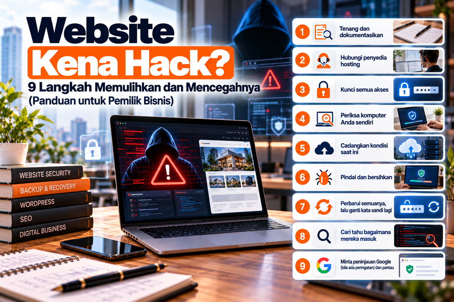 Website Kena Hack? 9 Langkah Memulihkan dan Mencegahnya (Panduan untuk Pemilik Bisnis)