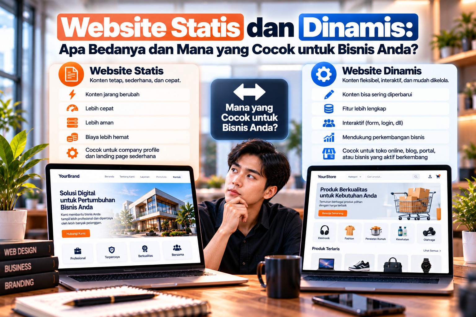 Website Statis dan Dinamis: Apa Bedanya dan Mana yang Cocok untuk Bisnis Anda?