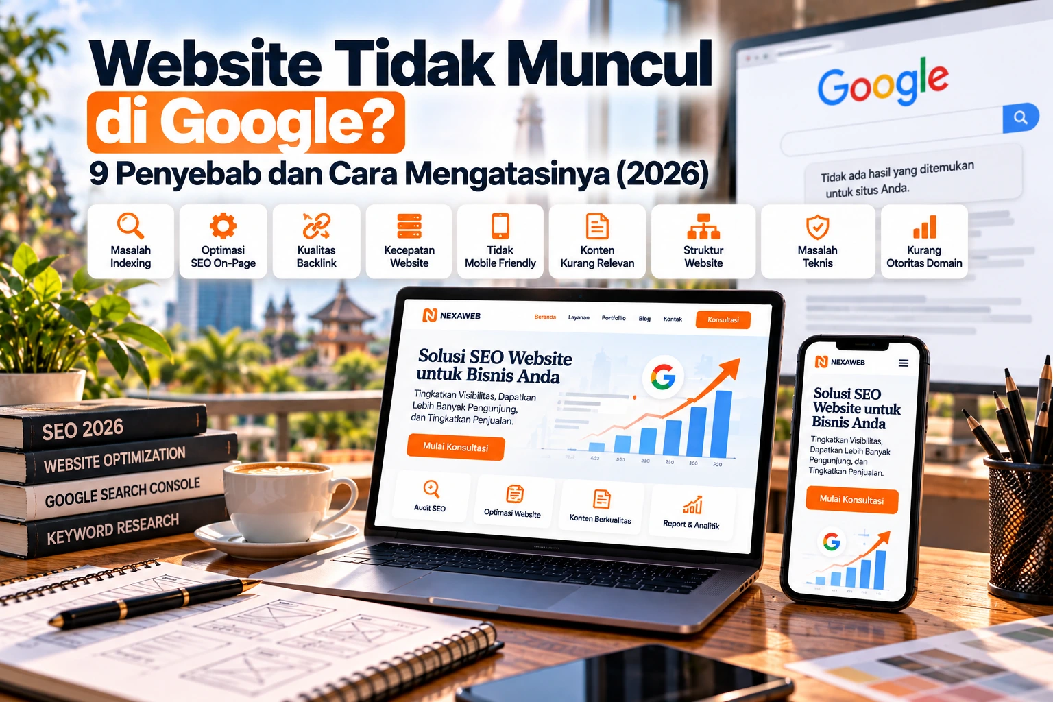 Website Tidak Muncul di Google? 9 Penyebab dan Cara Mengatasinya (2026)